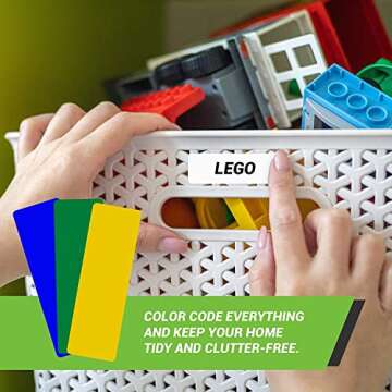 Royal Green Color Coded Rectangular Stickers 120-Pack 3x1 in