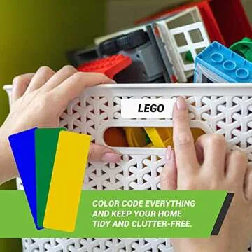 Royal Green Color Coded Rectangular Stickers 120-Pack 3x1 in