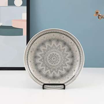 Plate Holder Easel Display Stand - 4.5 inch Metal Plate Stands for Display - Tabletop Picture Stand - Black Iron Easels for Display Pictures | Photo Frames | Book | Decorative Plates | Plaque - 1 Pack