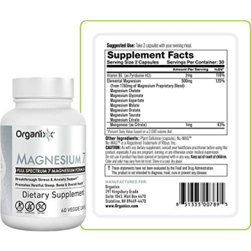 Organixx Magnesium 7 Supplement for Sleep & Muscle Health