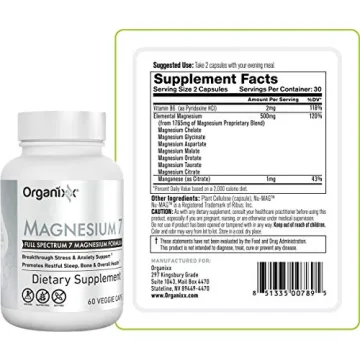 Organixx Magnesium 7 Supplement for Sleep & Muscle Health