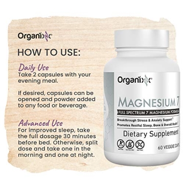 Organixx Magnesium 7 Supplement for Sleep & Muscle Health