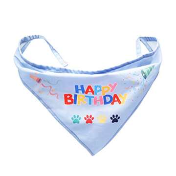 Dog Birthday Hat Pet Birthday Boy Girl Set Triangle Scarf Dog Birthday Bandana Scarfs with Cute Doggie Birthday Party Hat Great Dog Birthday Outfit and Decoration Set Perfect for Dogs Puppy
