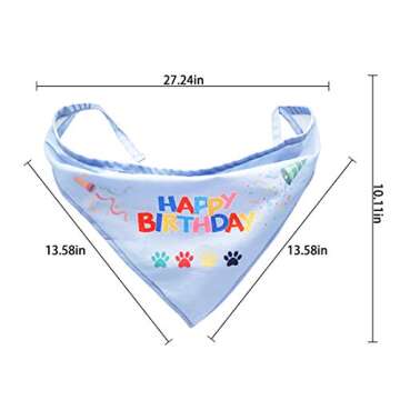 Dog Birthday Hat Pet Birthday Boy Girl Set Triangle Scarf Dog Birthday Bandana Scarfs with Cute Doggie Birthday Party Hat Great Dog Birthday Outfit and Decoration Set Perfect for Dogs Puppy