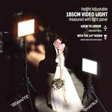 2-Pack LED Photography Lighting Kit, Arsoer 15W Bi-Color Video Light Kit, 2800-6500K LED Light CRI 97+, Studio Light with 70” Tripod Stand for Photography/YouTube/Video Recording/Content Creation