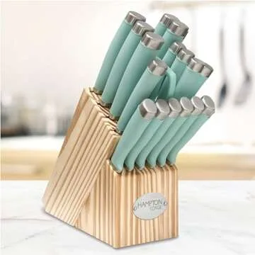 Hampton Forge Epicure Pistachio Knife Set - 17 Pieces