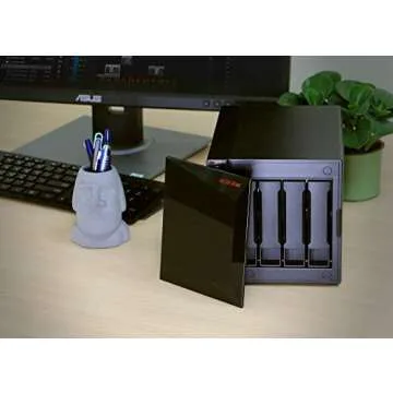 Asustor AS5304T 4 Bay NAS, 1.5GHz Quad-Core, 2 2.5GbE Port, 4GB RAM DDR4, Gaming Network Attached Storage, Personal Private Cloud (Diskless)