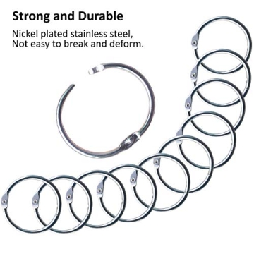 PEDLARSHOP Binder Rings 1 Inch - 100 Pack for Organizing