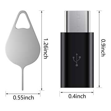 4 Piece SIM Card Ejector Set with USB Adapters