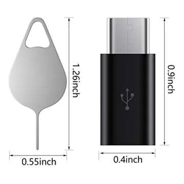 4 Piece SIM Card Ejector Set with USB Adapters
