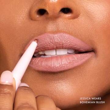 Wander Beauty Lipsetter Dual Cream Lipstick + Lip Liner - Bohemian Blush - Ultra-Smooth, Hydrating Lipstick and Nude Pink Lip Liner with a Soft Matte Finish - Made with Squalane & Peptides (1 Count)