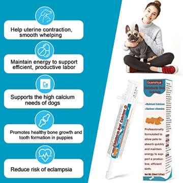 Oral Calcium Supplement for Dogs & Cats in Labor-for Whelping, Nursing, Calcium Deficiency- Fast Abs...