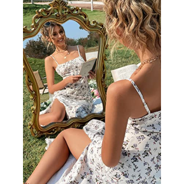 Floerns Summer Floral Cami Midi Dress for Women