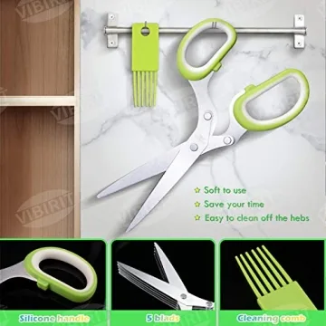 VIBIRIT Herb Scissors - Essential Kitchen Tools Set