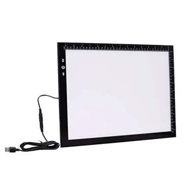 HSK B4/A3s Artist tracing Light Box Copy Table,USB Power Dimmerable 6000 Lux Lock Button Artcraft Light Pad for Tatto Drawing, Sketching, Animation,Diamond Painting