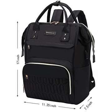 Sowaovut Laptop Backpack 15.6 Inch Casual Daypack Water Resistant Business Travel Backpack for Women...