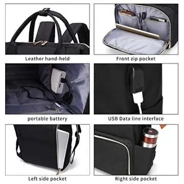 Sowaovut 15.6 Inch Laptop Backpack for Stylish Travel