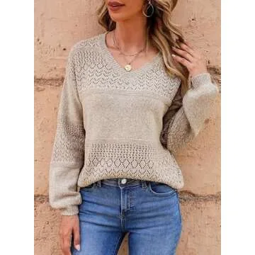 SHEWIN Crochet Sweater for Women in Lightweight Design