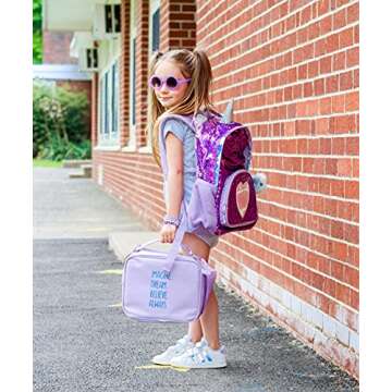 mibasies Unicorn Backpack for Girls - Glitter Design