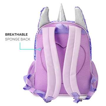 mibasies Unicorn Backpack for Girls - Glitter Design