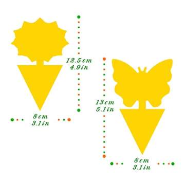 Fruit Fly Traps Fungus Gnat Traps Yellow Sticky Bug Traps 36 Pack No Harm and Odorless for Indoor Outdoor Use Protect The Plant