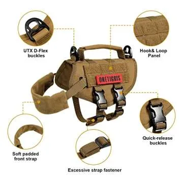 Durable Tactical Dog Harness for Small Pets | OneTigris