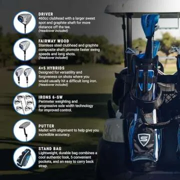 Callaway Golf Men's Strata Ultimate Complete Golf Set - 16-Piece Blue