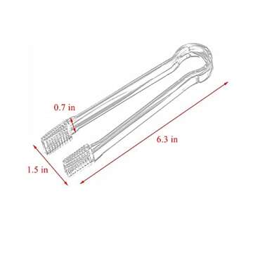 Plastic Ice Tongs and Scoops Mini Kitchen Tongs Utility and Ice Shovel Buffet Scoop for Cocktail Whiskey Tea Party Candy Dessert Buffet