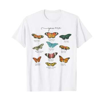 You Are Beautiful Bible Verse Religious Christian Butterfly T-Shirt