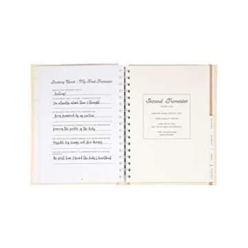 Pearhead Little Bundle of Joy Pregnancy Journal, Keepsake Pregnancy Memory Book with Sonogram Photo, First Through Third Trimester Pregnancy Milestone Tracker, Blush Leaf