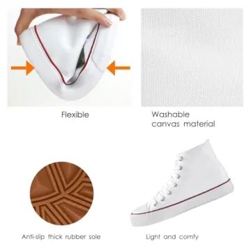 ZGR High Top Canvas Sneakers for Stylish Comfort