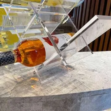 Stylish Acrylic 8-Bottle Wine Rack for Home & Gift