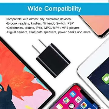 Wall Charger Cube,1A/5V Single Port USB Plug 3 Pack Travel Black Charging Block Box Adapter Compatible Phone,Samsung Galaxy S24 S23 A21 A51 A71 S20 S10 S9 S8,A10e,Note20/10,Moto G7 G6,LG Stylo 6/5/4