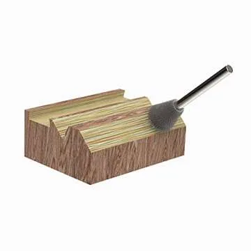 Kutzall Extreme Dove Tail Burr, 1⁄8" Shaft, Very Coarse - Woodworking Attachment for Dremel, Foredom, DeWalt, Milwaukee. Abrasive Tungsten Carbide, 3⁄8" (9.5mm) Dia. X 1⁄2" (12.7mm) Length, DTX-38-EC