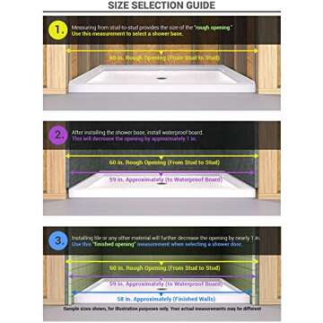 DreamLine Flex Semi-Frameless Pivot Shower Door in Chrome, 38-42 in Width x 72 in Height, 1/4 in. (6...