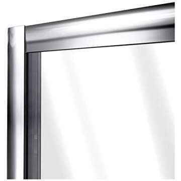 DreamLine Flex Semi-Frameless Pivot Shower Door in Chrome, 38-42 in Width x 72 in Height, 1/4 in. (6mm) Certified Clear Tempered Glass, Engineered for Smooth Pivoting Open and Close. SHDR-22427200-01