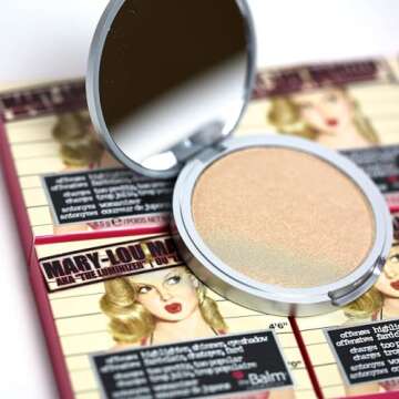 theBalm Mary-Lou Manizer Honey-Hued Luminizer, Highlighter, Shadow & Shimmer, Subtle Glow, 0.32 Ounce (Pack of 1)