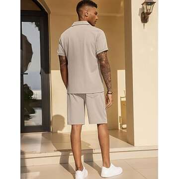 Stylish COOFANDY Mens Short Sets for Summer Comfort