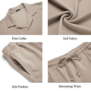 Stylish COOFANDY Mens Short Sets for Summer Comfort
