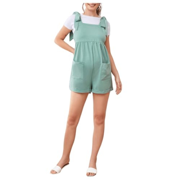 MakeMeChic Women's Maternity Jumpsuit with Pockets