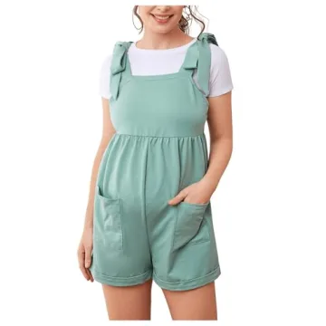 MakeMeChic Women's Maternity Jumpsuit with Pockets