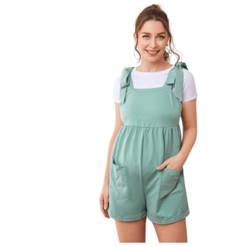 MakeMeChic Women's Maternity Jumpsuit with Pockets