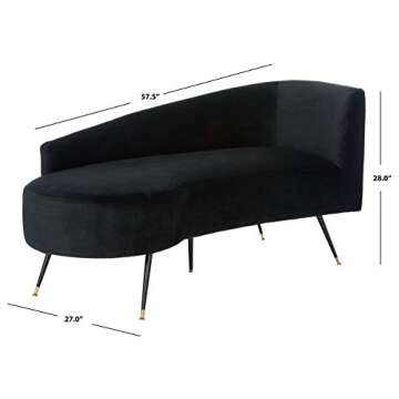 Safavieh Home Collection Evangeline Black Parisian Settee