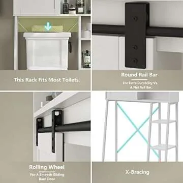 Furniouse Over-the-Toilet Bathroom Storage Cabinet