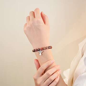 Dabem Sympathy Gift, Memorial Gifts, Grief Condolence Bereavement Gifts for Loss of Mother Mom Father Son Husband, Memorial Bracelet