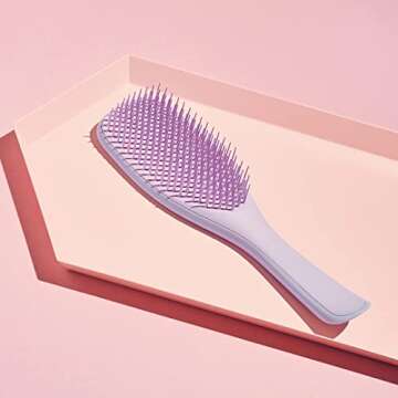 Tangle Teezer Ultimate Detangler Brush and Scalp Massage Bundle, to Exfoliate and Detangle Color-Treated, Fine, & Fragile Hair Types, Purple and Mint