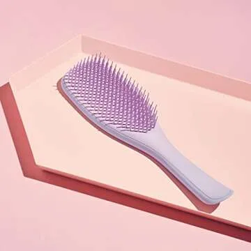 Tangle Teezer Ultimate Detangler Brush and Scalp Massage Bundle, to Exfoliate and Detangle Color-Treated, Fine, & Fragile Hair Types, Purple and Mint