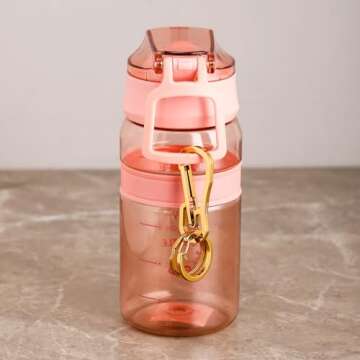 Alsmiley Stainless Steel Carabiner Clip Retractable Ring Set Keychain Quick Release Hooks for Men Women Gold