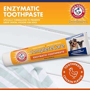 Arm & Hammer Complete Care Enzymatic Dog Toothpaste, 6.2 oz - Dog Toothpaste for Puppies and Adult D...