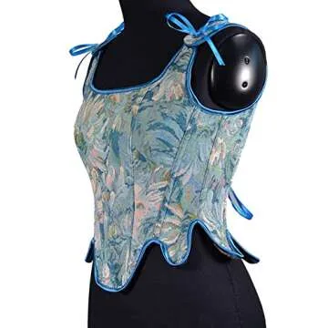 Womens Sexy Bustier Corset Vintage Floral Tank Top